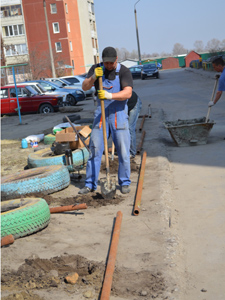 В микрорайоне ГПЗ благоустроена детская площадка