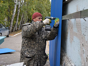 В школе №47 проведен ремонт фасада здания