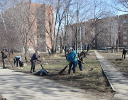 В Железнодорожном районе Пензы проведён субботник 