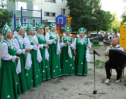 В микрорайоне «Маяк» проведен праздник двора «Играй, гармонь»