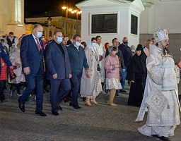 Впервые в Спасском соборе Пензы состоялось Пасхальное богослужение