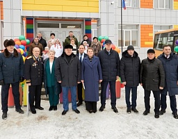 Торжественная церемония открытия новой школы в селе Большой Вьяс Лунинского района