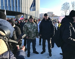 Принял участие в митинге «Мы вместе» в поддержку участников СВО