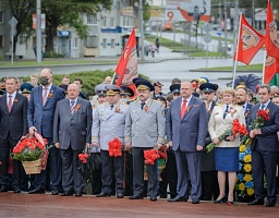 Торжественная церемония, посвящённая 76-й годовщине Победы в ВОВ