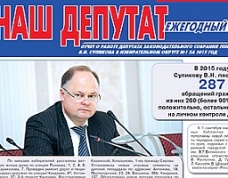 Вадим Супиков отчитался перед избирателями о своей работе в 2015 году