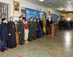 Торжественное мероприятие, посвящённое первой отправке солдат срочной военной службы, на областном сборном пункте